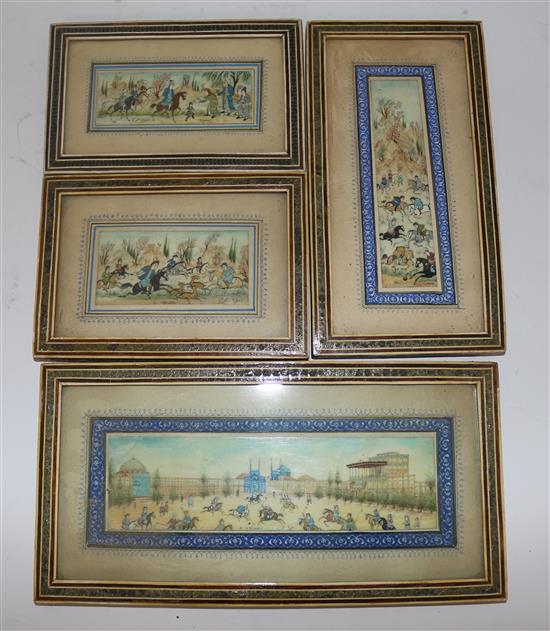 Four Persian miniatures